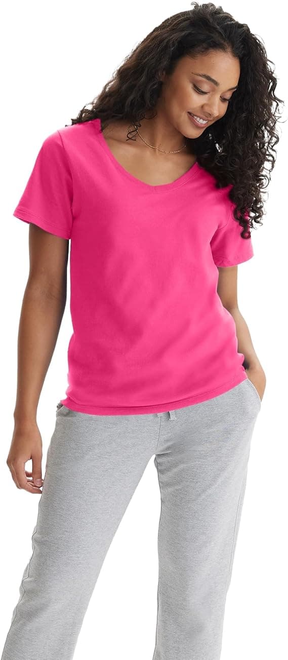 Perfect-T V-Neck Short Sleeve Cotton T-Shirt