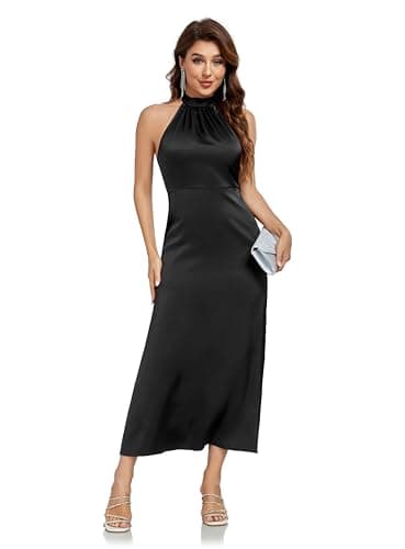 Satin Halter Neck Dress