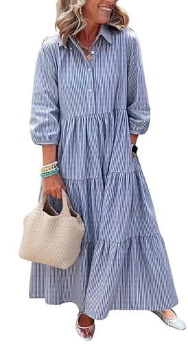 Boho Striped Maxi Dress