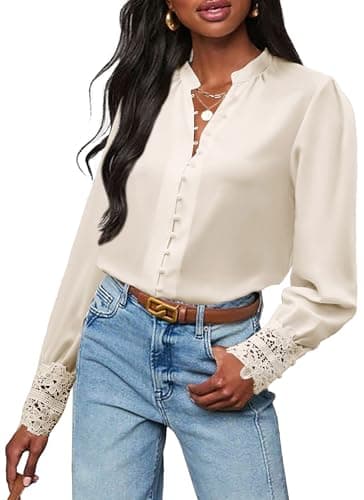 Lace Cuff Business Blouse